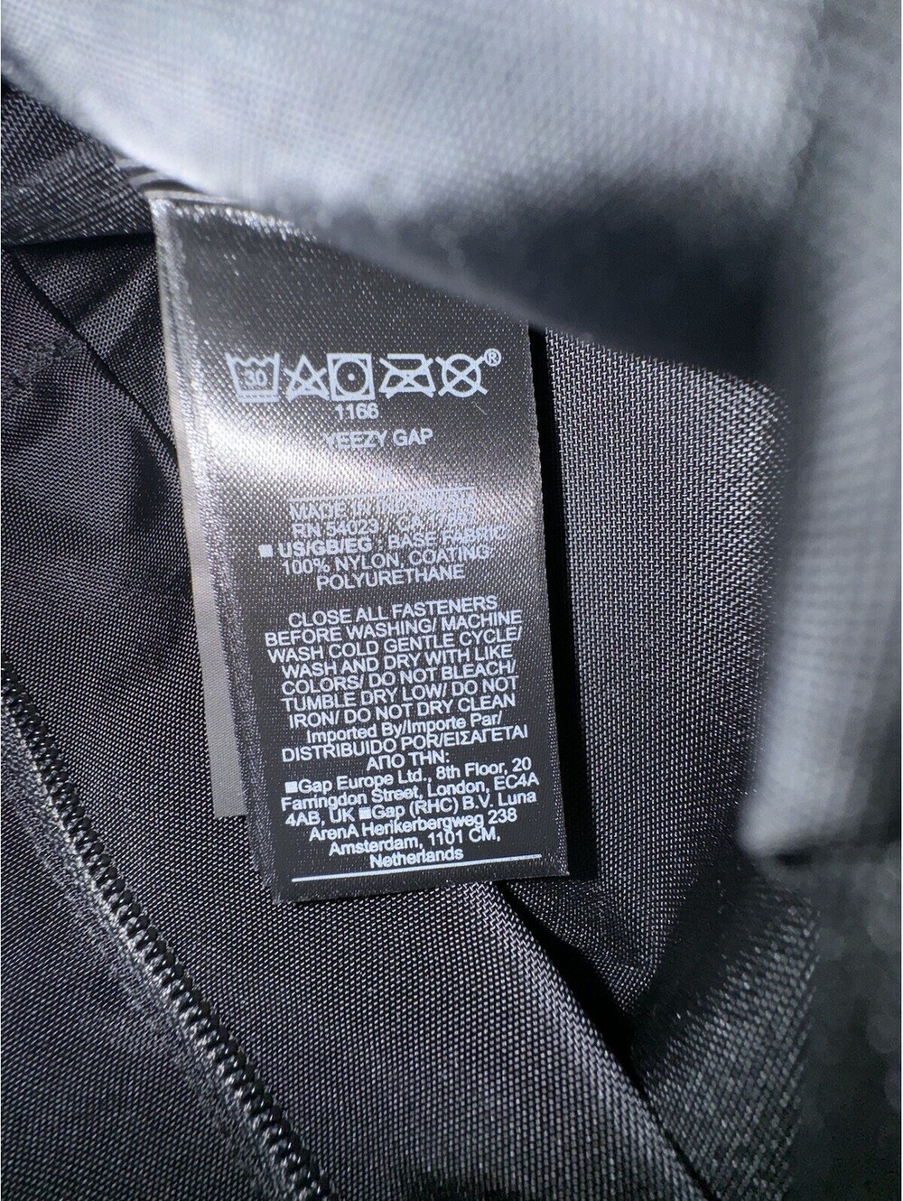 Yeezy Yzy Gap Balenciaga Mens Cordura Cargo Pants Black Nylon Barrel Leg Size 34 - Picture 3 of 4